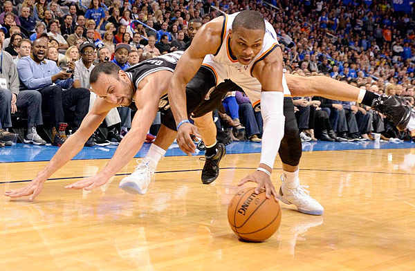 Russell Westbrook and Manu Ginobili